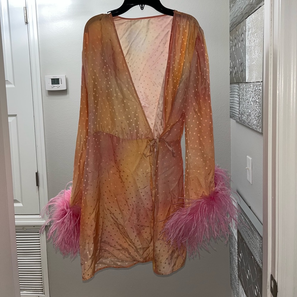 One of a kind art dealer dress or cover up - Size L